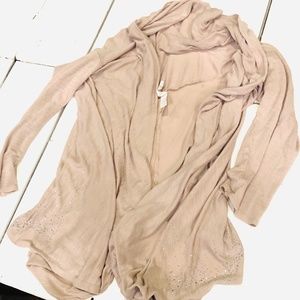 Taupe Rhinestone Shrug/Cardigan